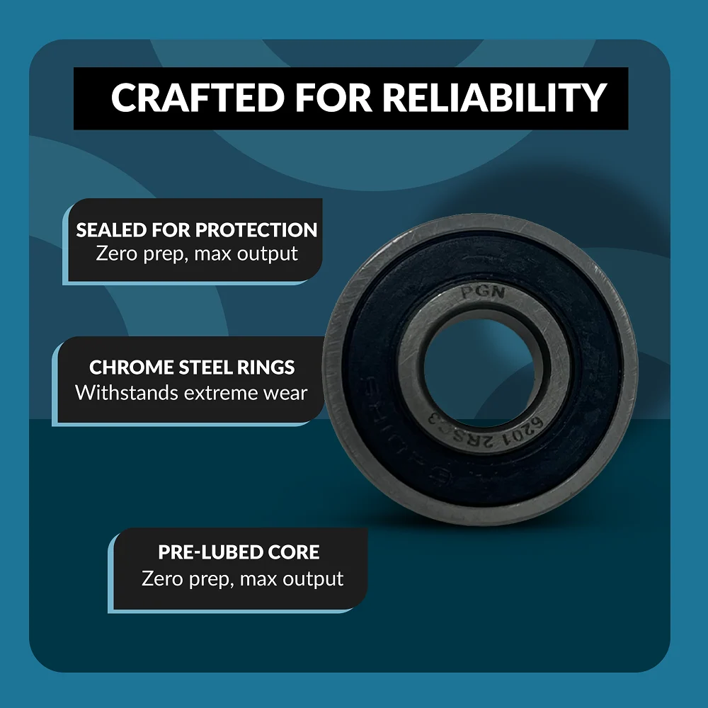 6201-2RS Ball Bearing - C3 Clearance - 12x32x10 - Image 4