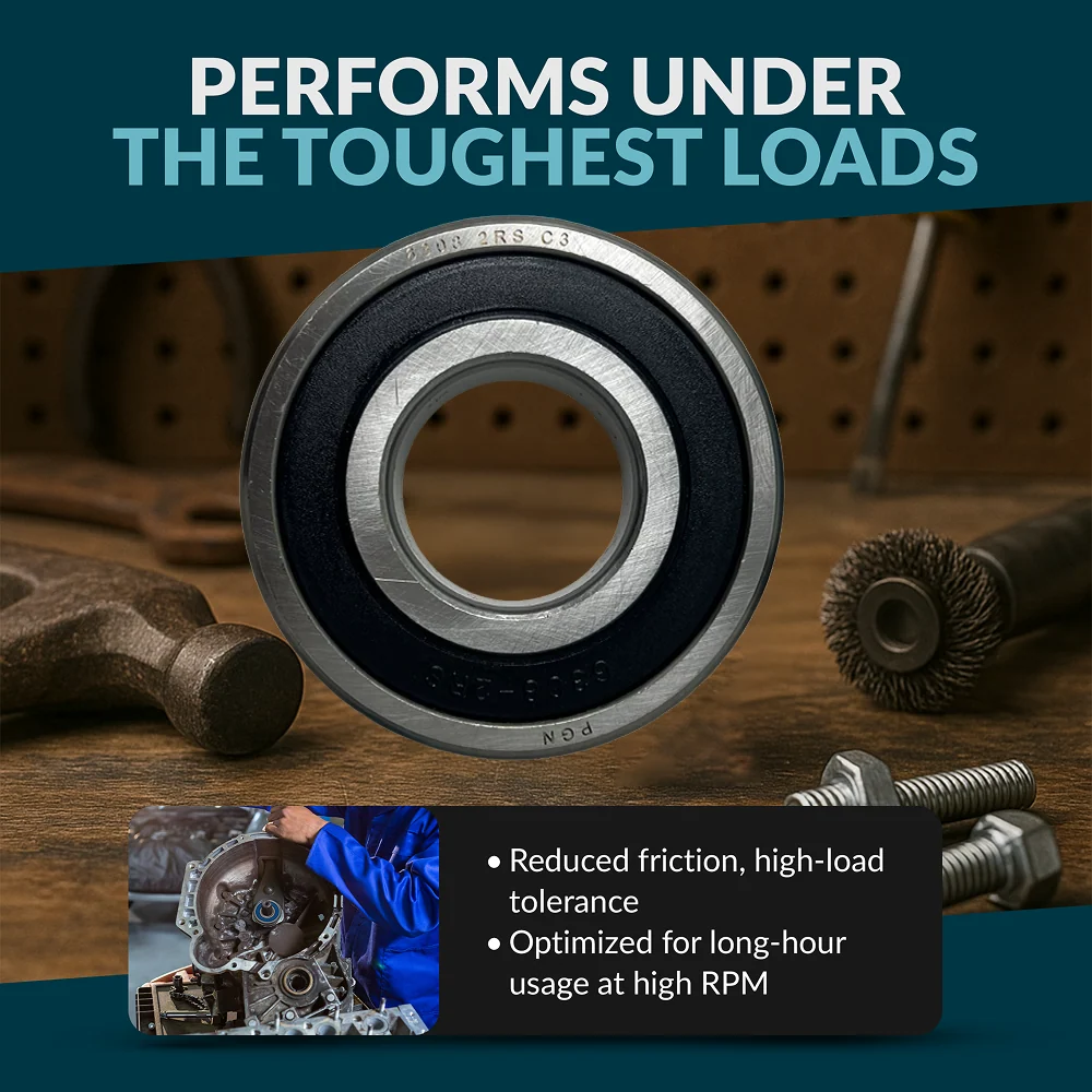 6308-2RS Ball Bearing - Pre-Lubricated Chrome Steel Sealed Ball Bearing - Image 5