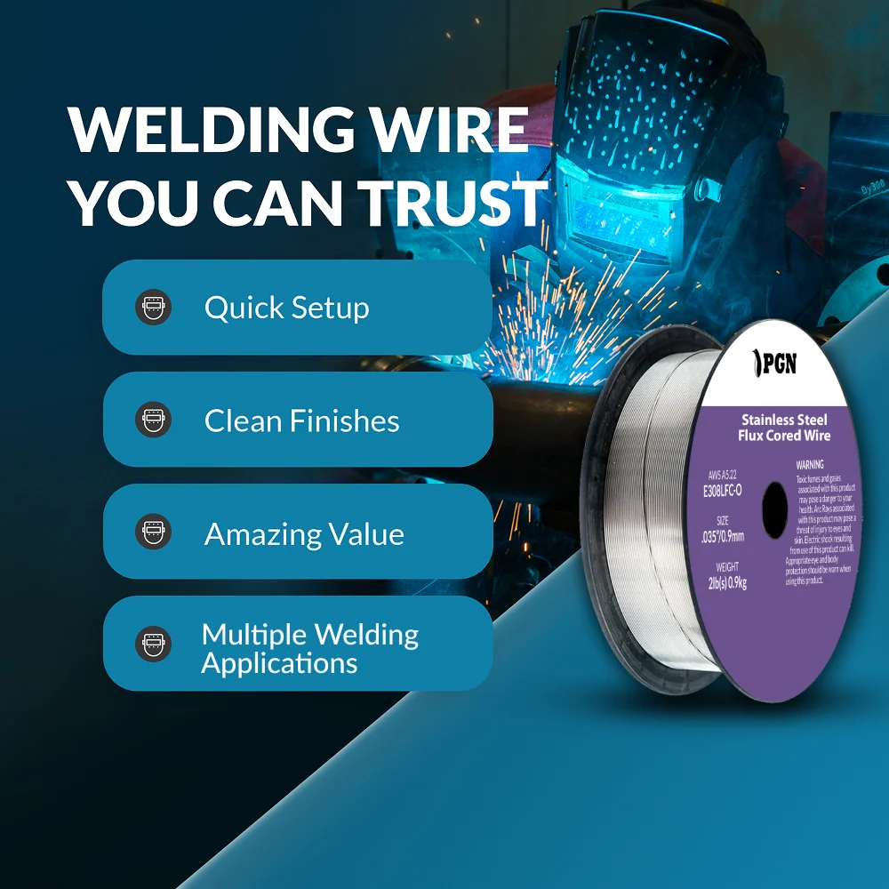 E308LFC-O .035" Stainless Steel Flux Cored Welding Wire – 2LB - Image 6