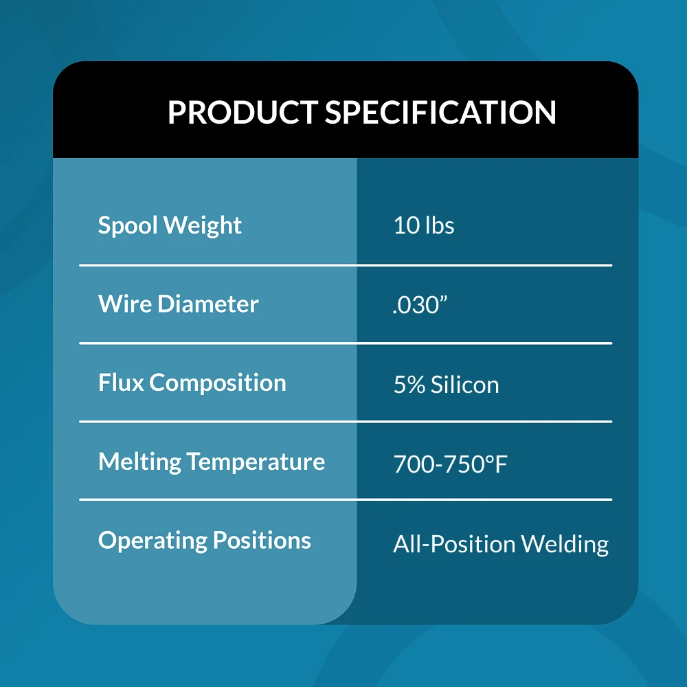 E71T-11 .030" Gasless Flux Core Welding Wire – 10LB - Image 3