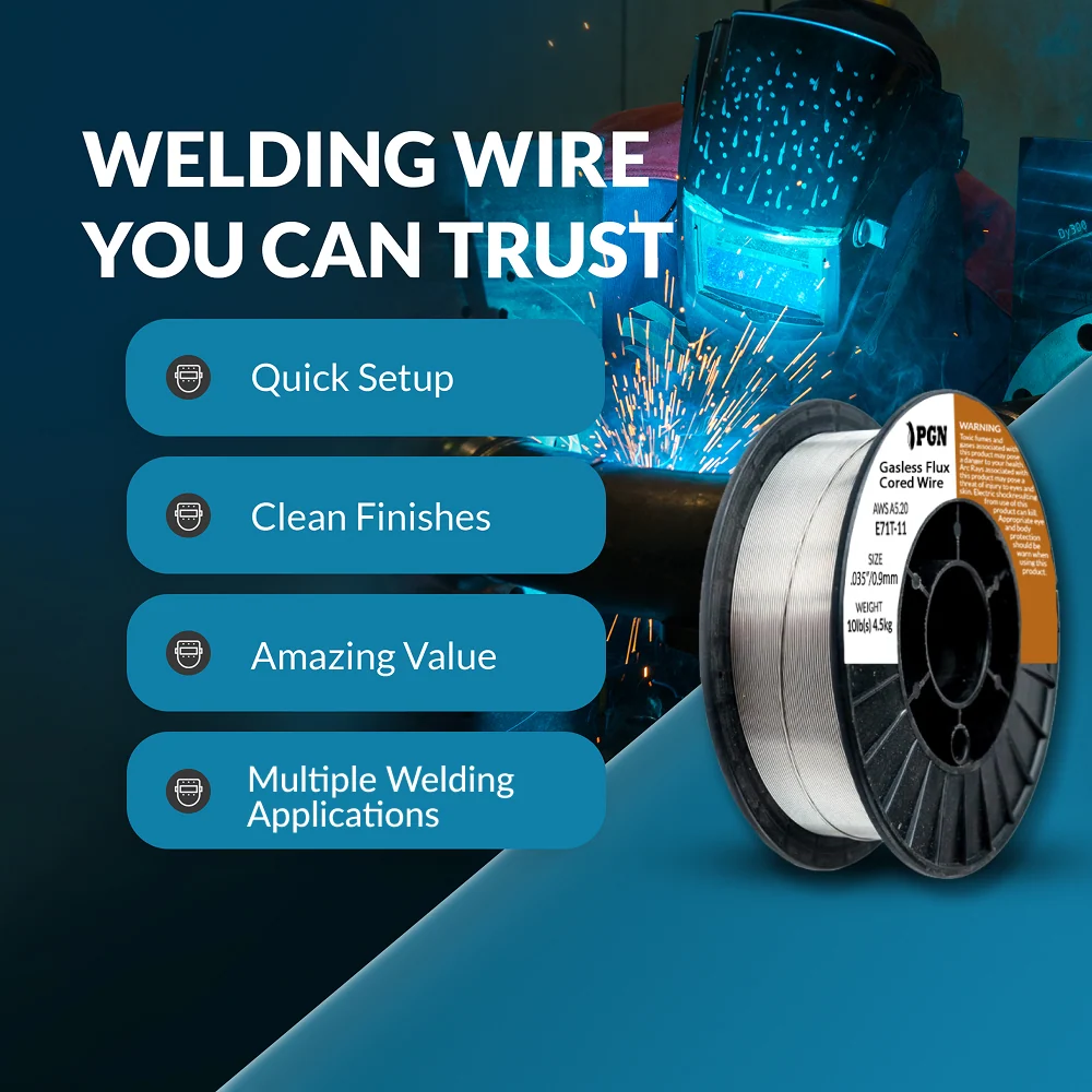 E71T-11 .035" Gasless Flux Core Welding Wire - 10lbs - Image 7