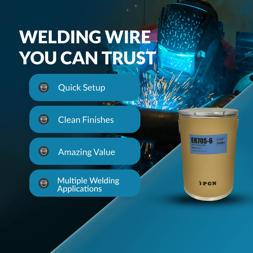 ER70S-6 .045" (1.2 mm) Mild Steel MIG Welding Wire - 550 Lbs Spool - Image 5