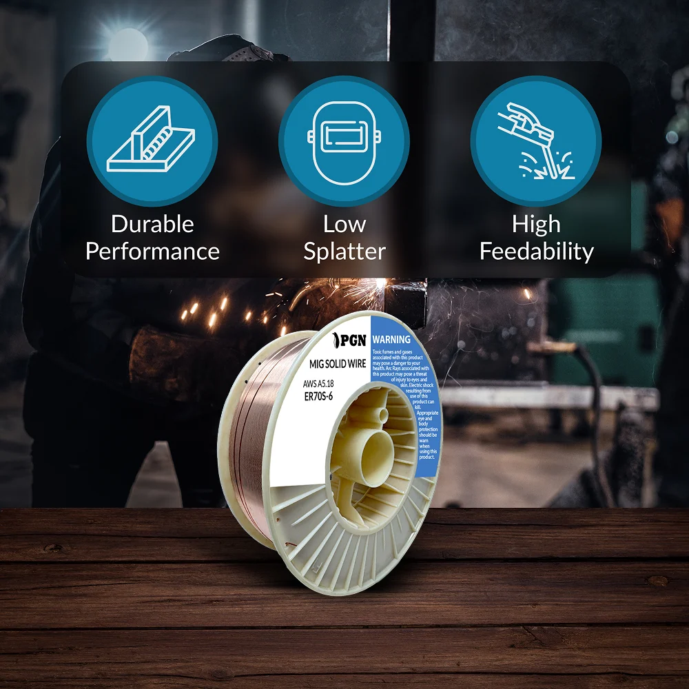 ER70S-6 .023" (0.6 mm) Mild Steel MIG Welding Wire - 33 Lbs Spool - Image 5