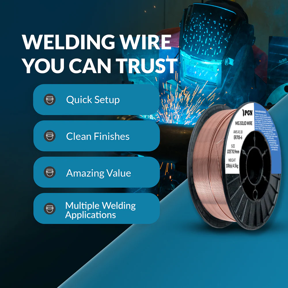 ER70S-6 .035" (0.9 mm) Mild Steel MIG Welding Wire - 10 Lbs Spool - Image 6