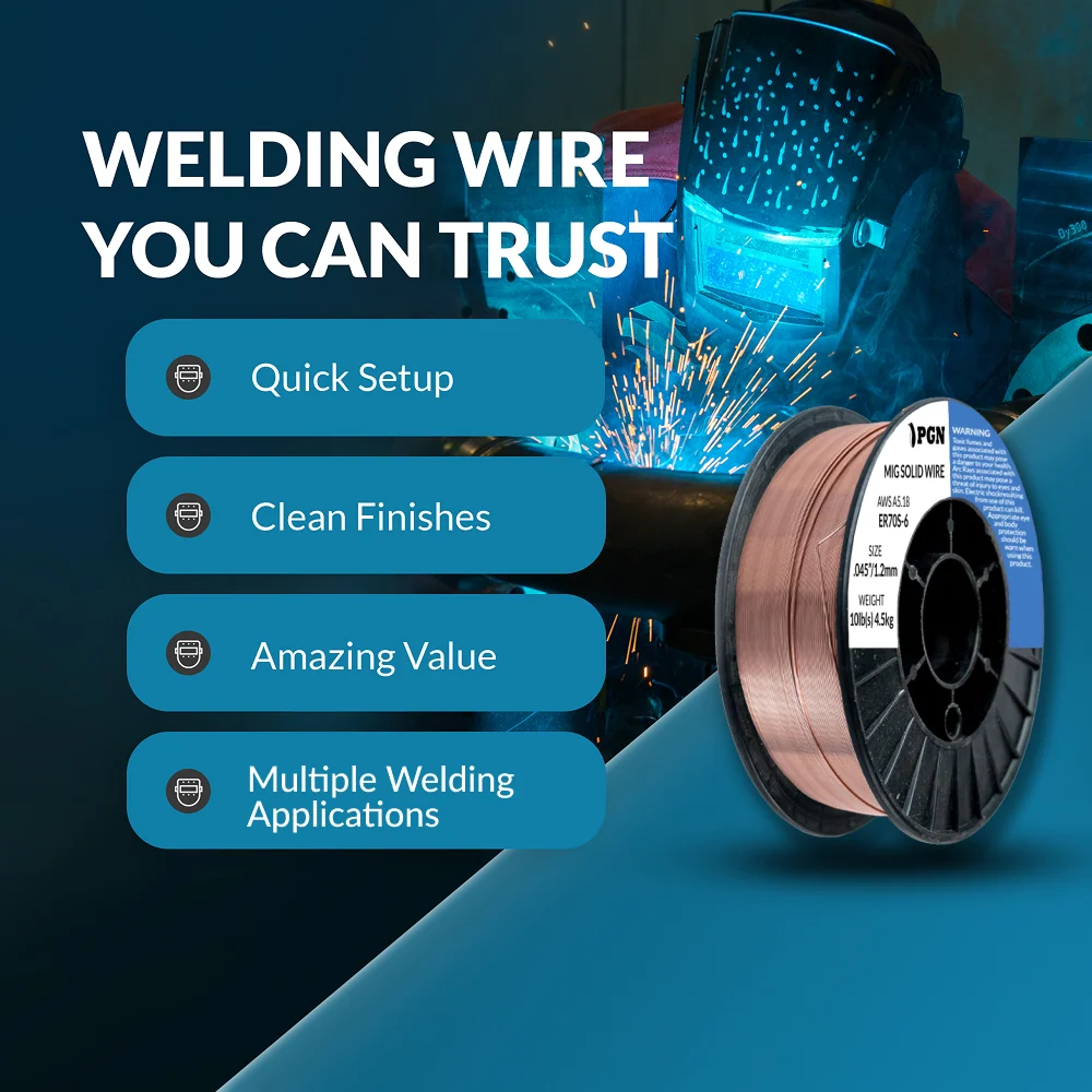 ER70S-6 .045" (1.2 mm) Mild Steel MIG Welding Wire - 10 Lbs Spool - Image 6