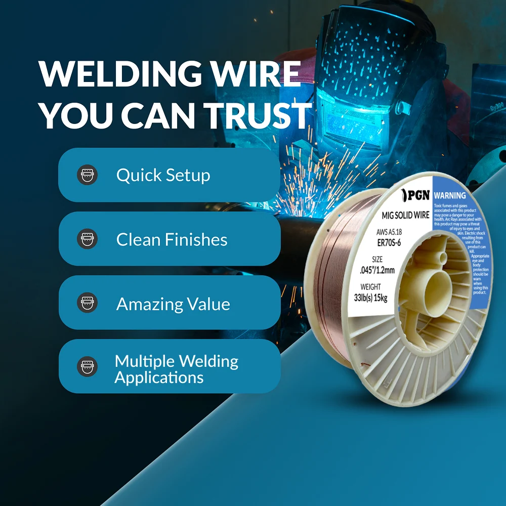 ER70S-6 .045" (1.2 mm) Mild Steel MIG Welding Wire - 33 Lbs Spool - Image 6