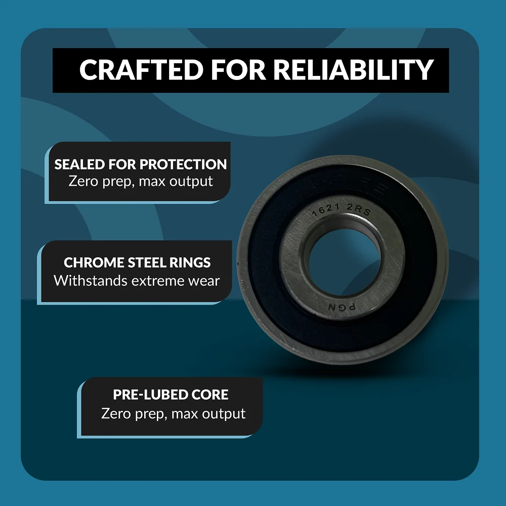 PGN 1621-2RS Bearing - C0 Pre-Lubricated Chrome Steel Sealed Ball Bearing - Image 3