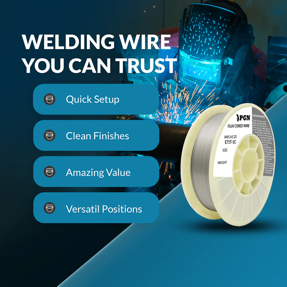 E71T-1C .045" Gas-Shielded Flux Core Welding Wire - 33lbs - Image 6
